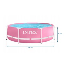 Бассейн каркасный Intex Metal Frame 244x76 см (28290NP) Розовый