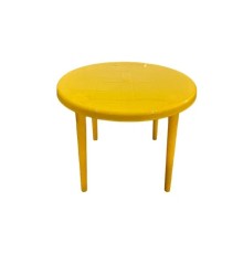 Стол круглый пластиковая Бимапласт (желтый) 