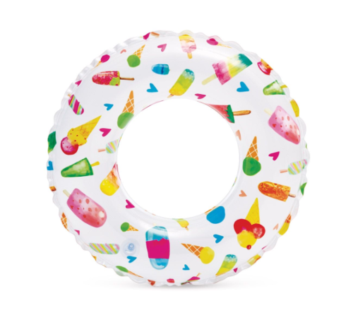 Надувной круг Intex Lively Print, Мороженое 61 см (59241NP) 6-10 лет
