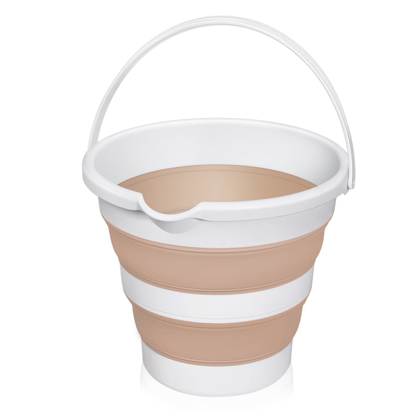 Ведро силиконовое складное Flexy 12л, бело-абрикосовый — купить по ...