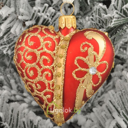 Ёлочная игрушка Сердечко (ручная работа) Ёлочная игрушка Сердечко (ручная работа)