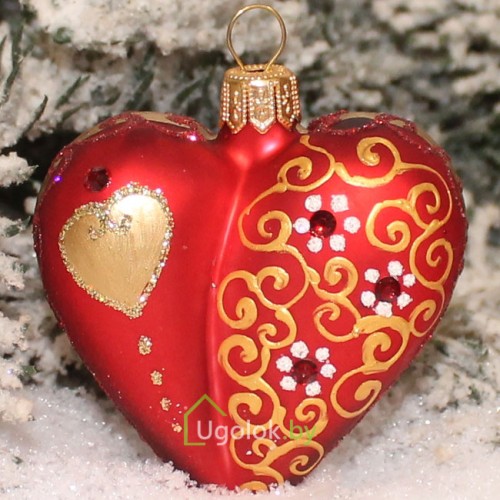 Ёлочная игрушка Сердечко (ручная работа) Ёлочная игрушка Сердечко (ручная работа)
