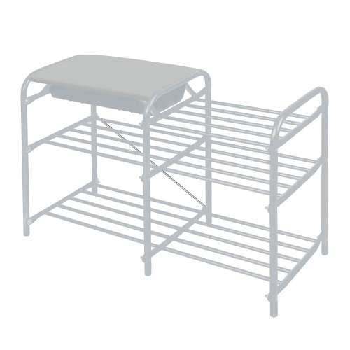 Этажерка для обуви Ника Люкс 5 с ящиком (матовый серый)