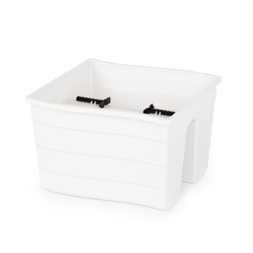 Кашпо на перила, 10л белый