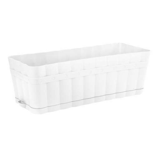 Ящик для цветов Изюминка 12 л прямоугольный белый Ящик для цветов Изюминка 12 л прямоугольный белый