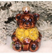 Ёлочная игрушка Мишка коричневый (ручная работа)