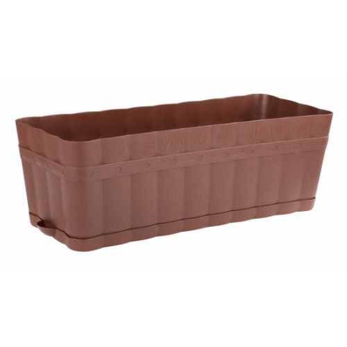 Ящик для цветов Изюминка 12 л прямоугольный коричневый Ящик для цветов Изюминка 12 л прямоугольный коричневый
