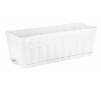 Ящик для цветов Изюминка 6 л прямоугольный белый