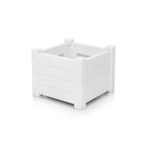 Кашпо Provence квадратное 43 см белый