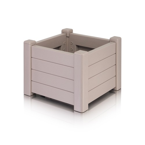 Кашпо Provence квадратное 43 см темно-бежевый