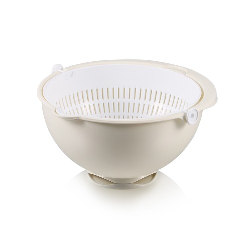 Дуршлаг пластиковый Twist большой слоновая кость