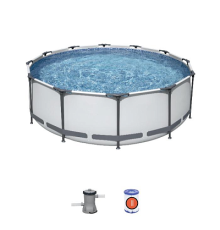 Круглый каркасный бассейн Bestway Steel Pro MAX 366x100 см, 56260