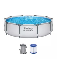 Круглый каркасный бассейн Bestway Steel Pro MAX 305x76 см, 56408