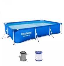 Прямоугольный каркасный бассейн Bestway Steel Pro 300x201x66 см, 56411