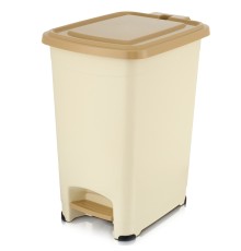 Контейнер для мусора Slim 25 л с педалью (слоновая кость/бежевый)