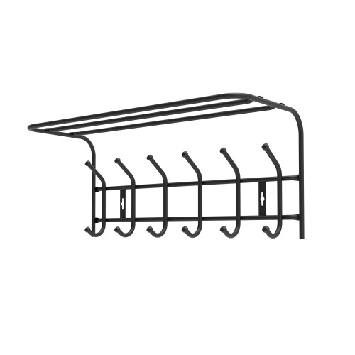 Вешалка настенная с полкой ВП6М, черный