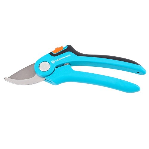 Секатор садовый плоскостной Garden Жук с тефлоновым лезвием для обрезки тонких живых стеблей