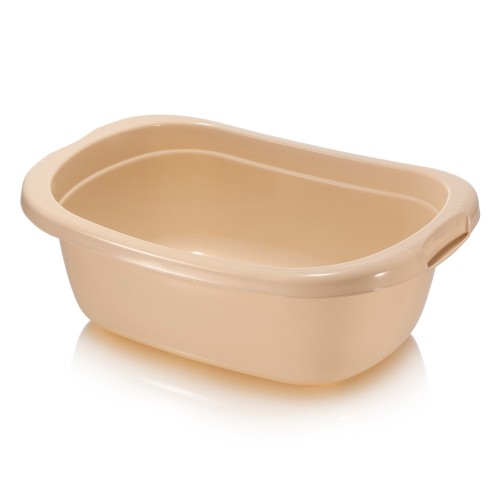 Таз пластиковый "Лагуна" прямоугольный 32л, бежевый