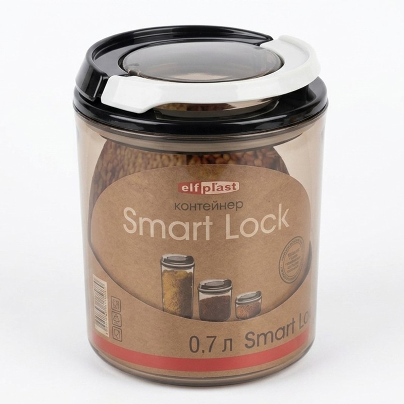 Контейнер "Smart Lock" 0,7 л прозрачно-черный EP674 купить в Минске - интернет-магазин Ugolok.by