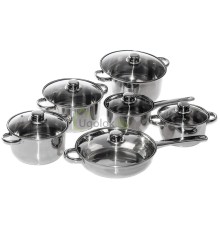 Комплект посуды для приготовления Metlex MX8009 (12 предметов)