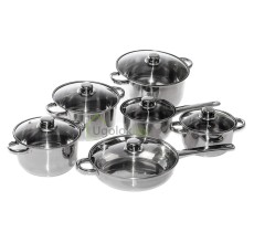 Комплект посуды для приготовления Metlex MX8009 (12 предметов)