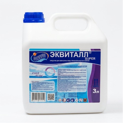 Эквиталл Super высокоэффективный каогулянт быстрого действия, жидкий 3л 99049 — купить в Минске с доставкой