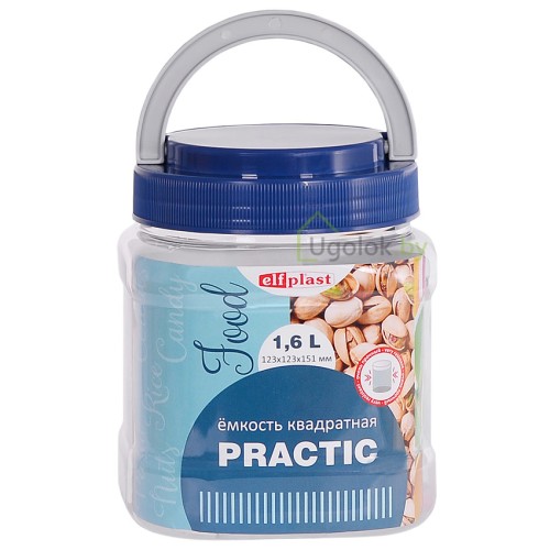 Емкость Practic 1.6 л квадратная Емкость Practic 1.6 л квадратная