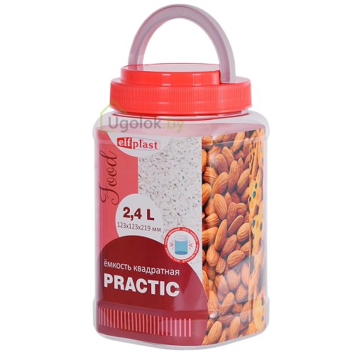 Емкость Practic 2.4 л квадратная