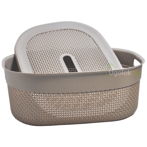 Корзинка Ariana 12 л с крышкой (коричневый) Корзинка Ariana 12 л с крышкой (коричневый)