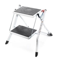 Лестница-стремянка MINI 2 широкие ступени сталь Zalger (A349)