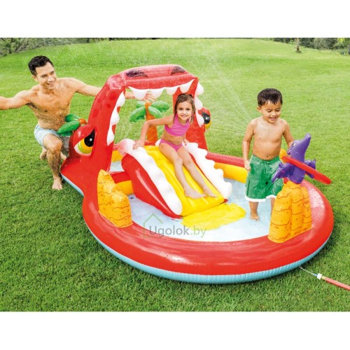 Игровой водный центр Intex Happy Dino 259x165x107 см (57160NP) 3+ Игровой водный центр Intex Happy Dino 259x165x107 см (57160NP) 3+