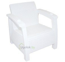 Кресло Ротанг 73x70x79 см без подушек (белое)