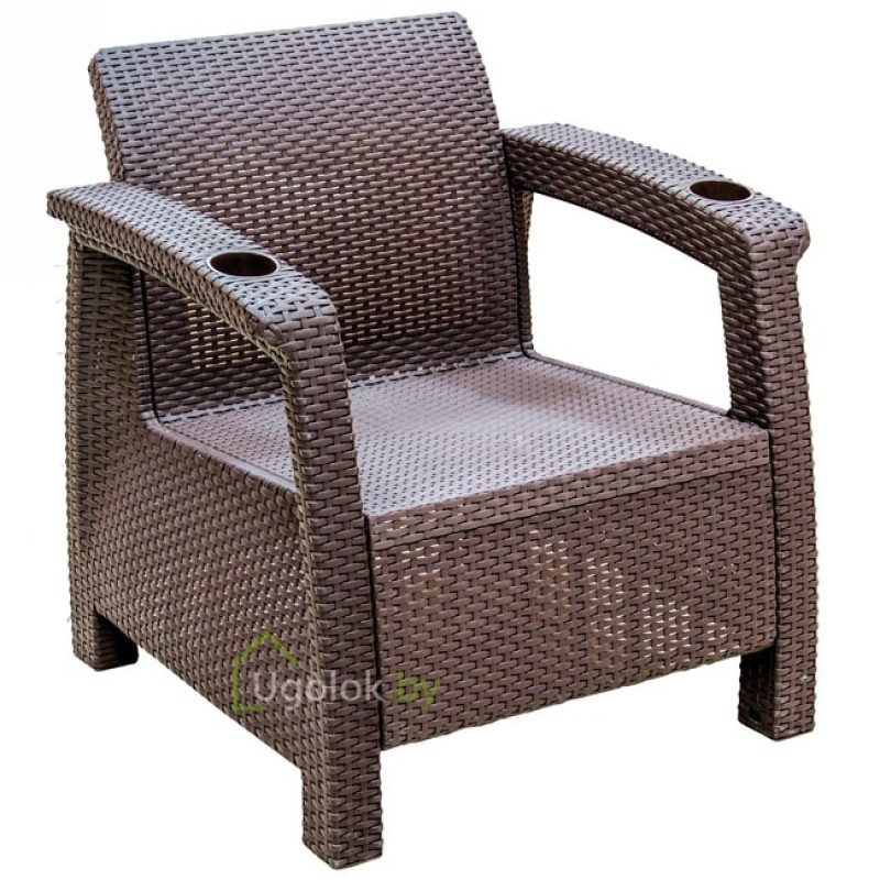Кресло Ротанг 73x70x79 см без подушек (шоколад)