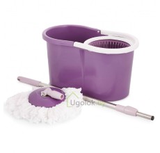 Набор для уборки Уют фиолетовый (швабра и ведро)