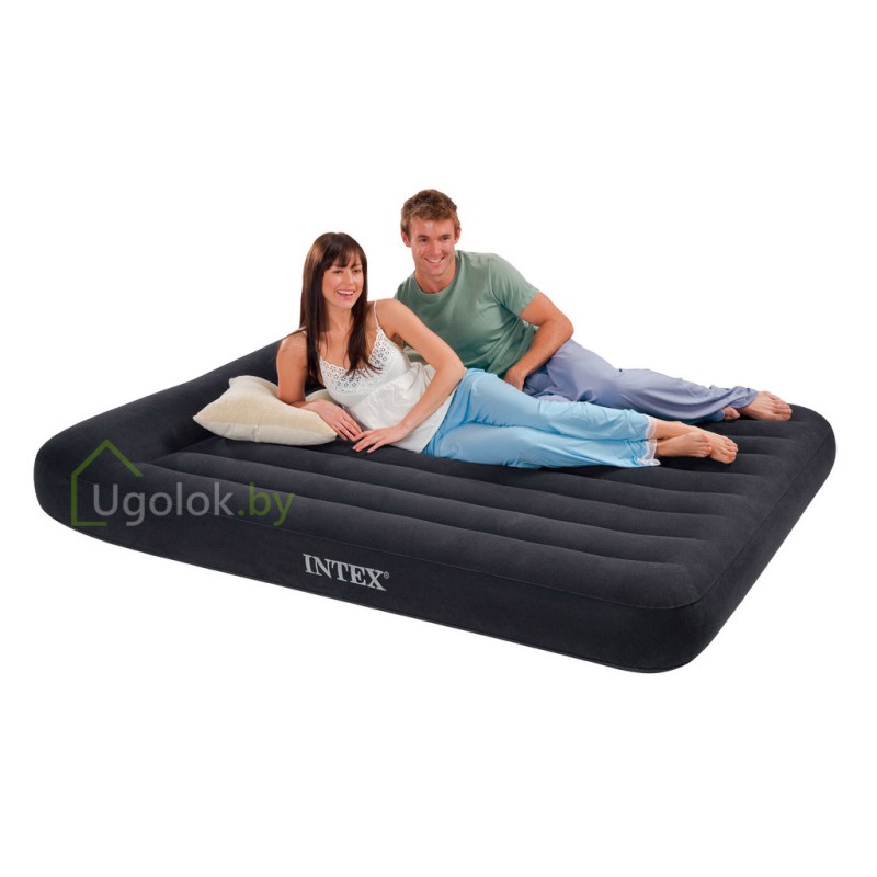 Матрас надувной с подголовником Intex Pillow Rest Classic, 66769 (203*152*23 см)