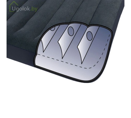 Матрас надувной с подголовником Intex Pillow Rest Classic, 203*152*23 см (66769)