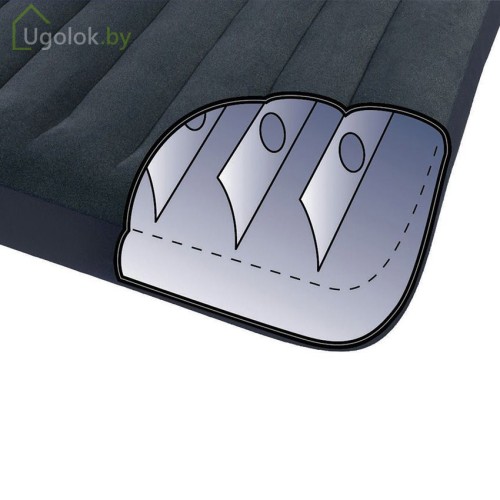 Матрас надувной с подголовником Intex Pillow Rest Classic, 203*152*23 см (66769)