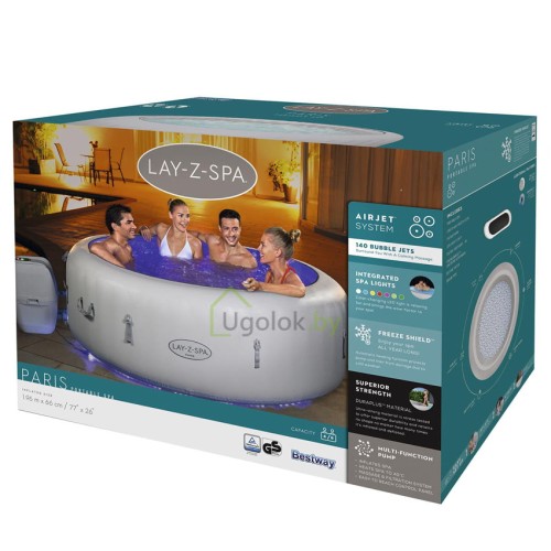 Спа-бассейн (Бассейн-джакузи) Bestway Paris AirJet 196x66 см (60013)