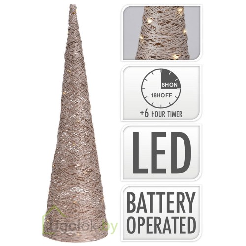 Конус декоративный светодиодный 60 см золотой Конус декоративный светодиодный 60 см золотой