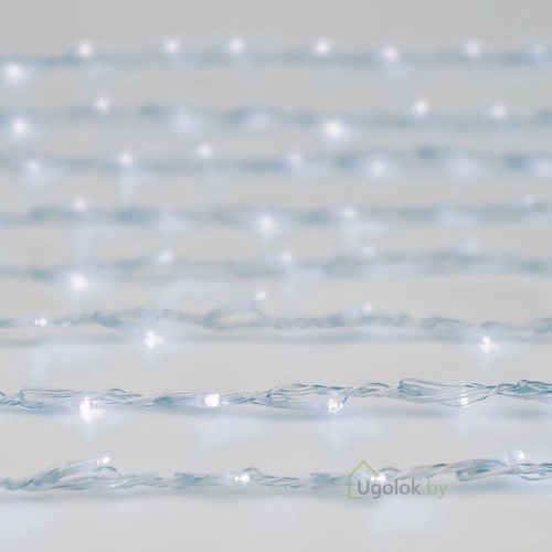 Гирлянда новогодняя светодиодная 1х2 м 320 LED белый свет