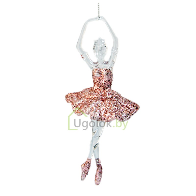 Украшение декоративное Балерина 17х7х7 см розовый