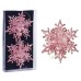 Украшение новогоднее Снежинка с блестками 11.5 см розовый 2шт.