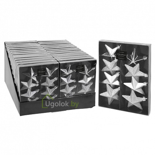 Набор елочных украшений Koopman 8 шт. (серебро)