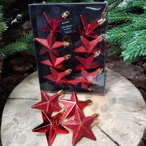 Набор елочных украшений Koopman 8 шт. (красный)