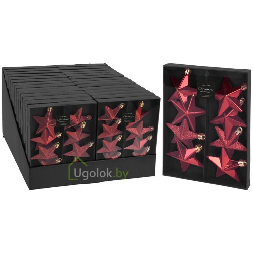 Набор елочных украшений Koopman 8 шт. (красный)