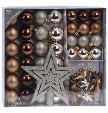 Набор елочных украшений Koopman 45 шт. янтарный