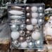 Набор елочных шаров Koopman 31 шт, 5, 6, 8 см, коричневый, белый, стальной