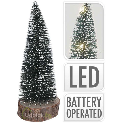 Ель искусственная на пне 25 см LED