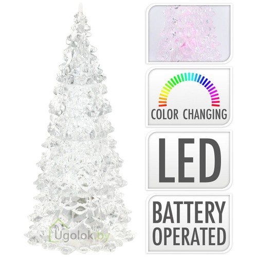 Ель искусственная акриловая 12 см LED