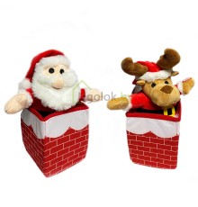 Фигурка новогодняя В дымоходе (Олень, Санта)